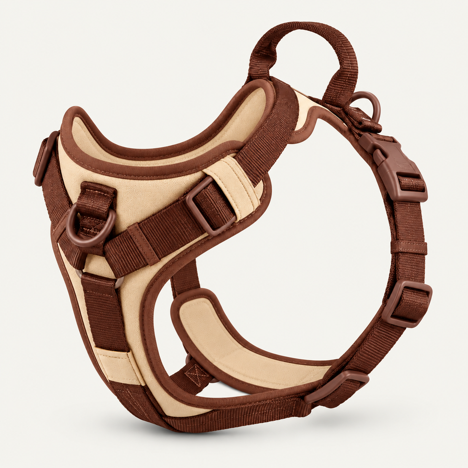 Forma Support Harness in Chocolate — studio product view