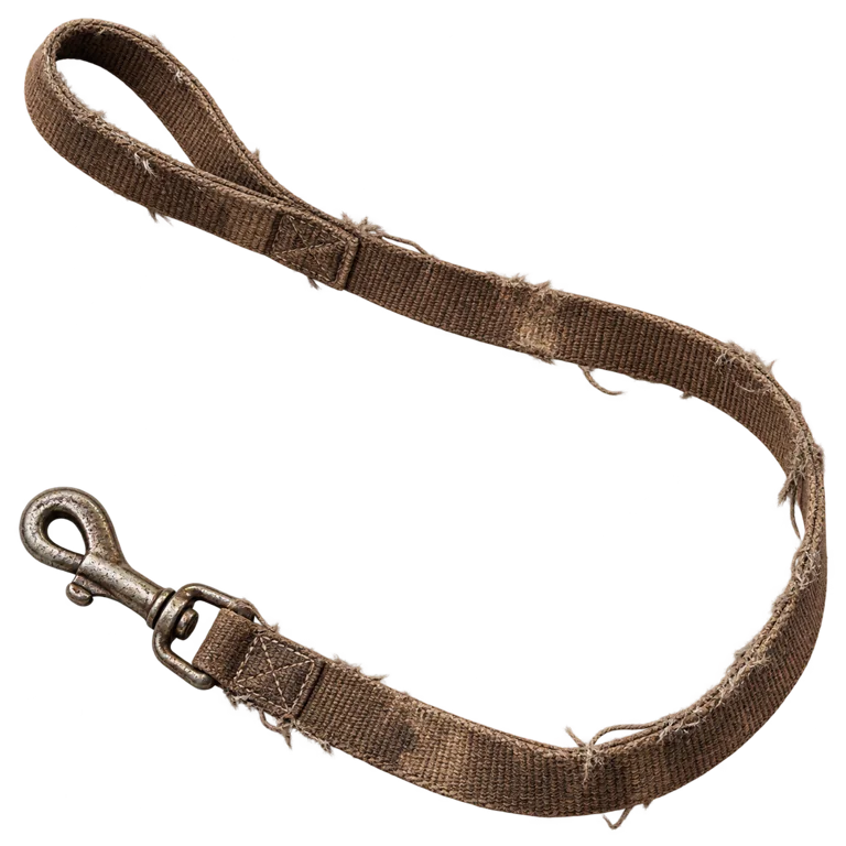 Illustrative worn, unbranded fixed-length leash